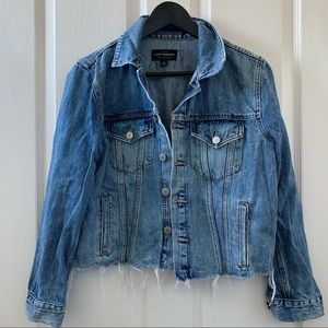 Light denim cropped Lucky Brand jacket